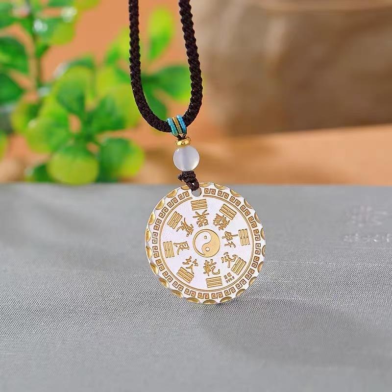 Pendant Accessories for Men and Women, Zodiac Year, National Style, Solid Bagua Brand Necklace Pendant