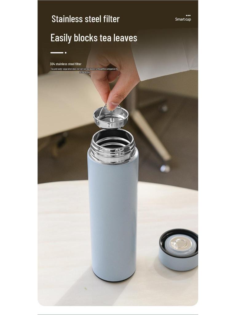 Stainless Steel Insulated Water Bottle with Smart Temperature Display for Outdoor Sports