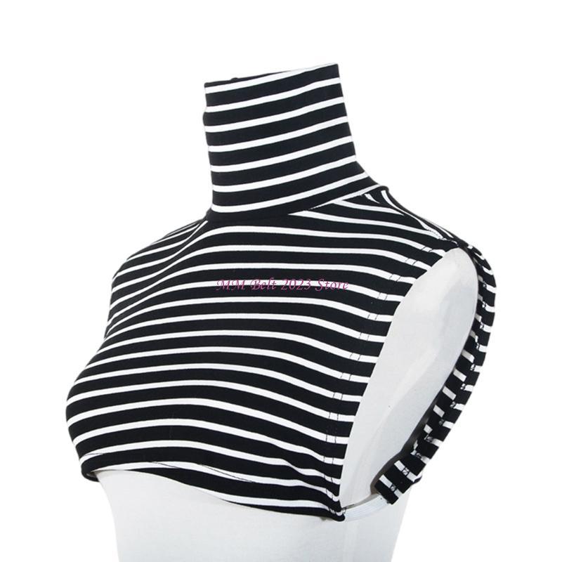 49ME Winter Fall Neck Warmer Faux Turtleneck Detachable Collar Half Top Mock Blouse Collar for Women Men Clothing Accessory