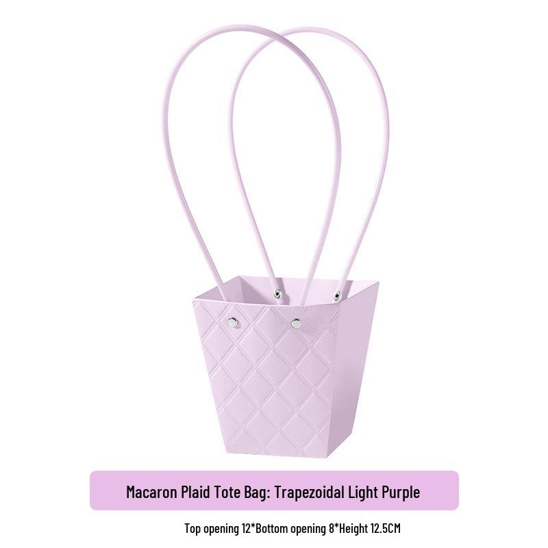 Macaron Flower Arrangement Tote - DIY Waterproof Paper Bag for Bouquets and Gift Packaging