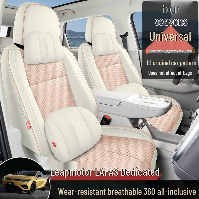 Compatible Leapmotor LAFA5 Seat Covers: Full Coverage Perforated Leather Cushions for All Seasons, Fits 26 Models