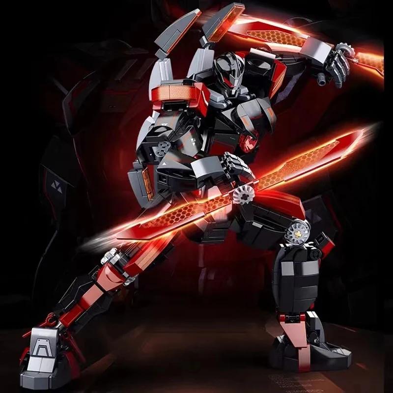 Hot SLUBAN Building Blocks MOC Mecha Blocks Series Dark Wanderer Robot City Mech Warrior Model Bricks Robot Toys for Kids Gifts