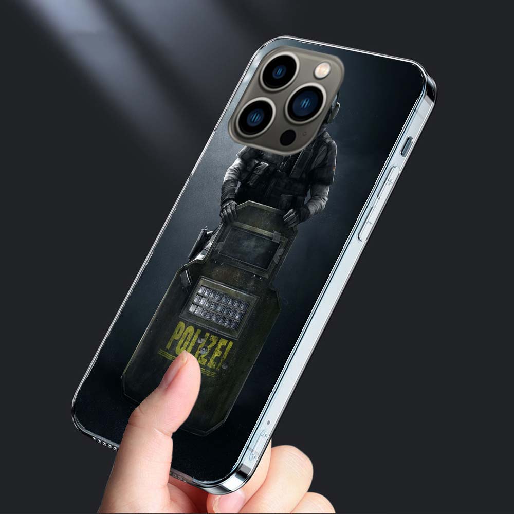 Police FBI Phone Case For Iphone 16E 15 Pro 14 Plus 17E 16 17 Pro Max Air 11 12 13 Mini Shockproof Capa Cute Cover TPU Clear