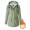 Outdoor-Sport Winterparkas Damen Berberfleece-gefütterte Jacke Kapuzenmäntel Übergroß Locker Winddicht Regenfest Oberbekleidung