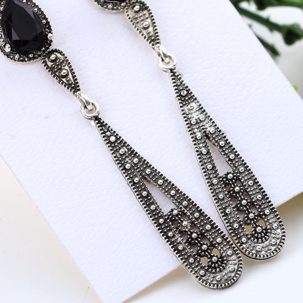 4 Pair Retro Bohemia Style Long Earring Set Modern All-match Eardrop Ornament