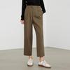 Elva' Island Women's Straight-Leg Cropped Suit Pants