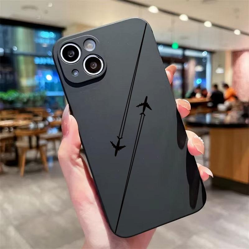 Premium Airplane Pattern Phone Case For iPhone16 15 Pro Max Cases iPhone 13 11 12 14Pro XS Max 7 8 Plus XR X Soft Silicone Cover