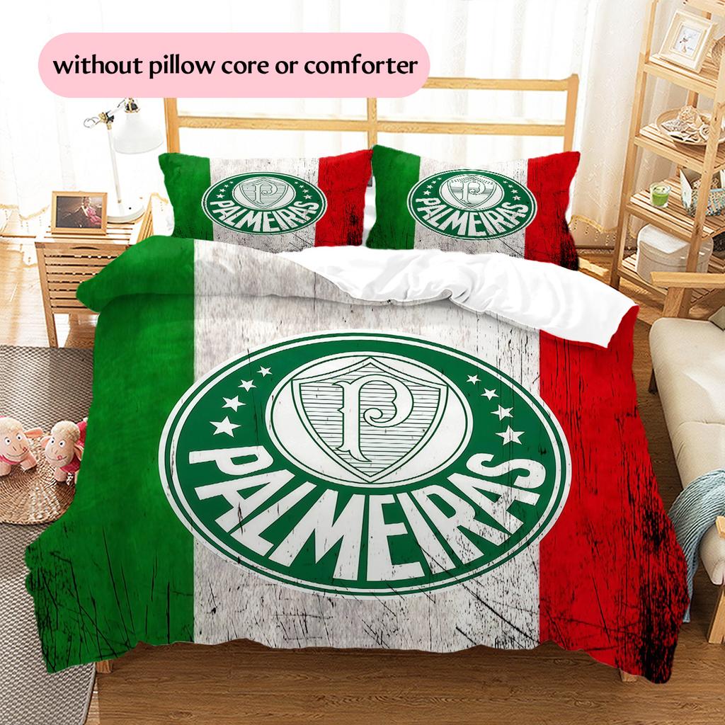 SE Palmeiras Pattern Bedding Quilt Set Home Decoration Gift (1 * Duvet Cover + 2 * Pillowcase Without Core)