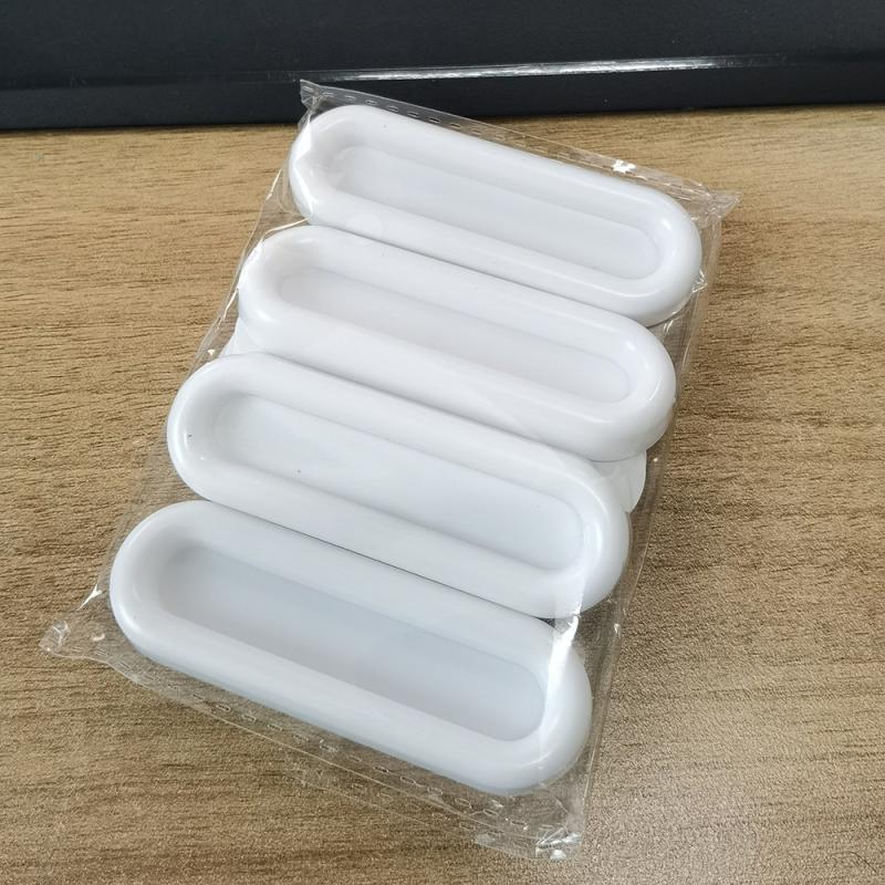 2. 4Pcs Oval Door Handles with Self-Stick and Auxiliary Hold, Ideal for Glass Window, Interior Doors, Cabinets, and Drawers