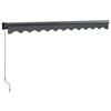 Retractable Awning Anthracite 3x2.5 M Fabric and Aluminum