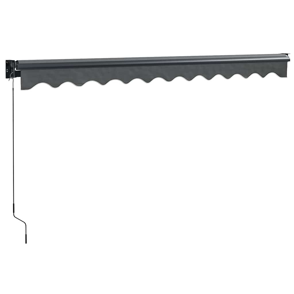 Retractable Awning Anthracite 3x2.5 M Fabric and Aluminum