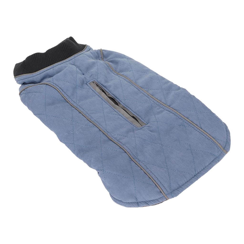 Dog Winter Vest Retro Thickening Warm Reflective Dog Cold Weather Jacket for Autumn Winter