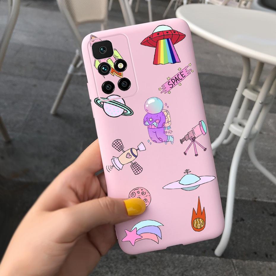 Case For Redmi 10 2022 Stylish Girl Flower Painted Cover For Xiaomi Redmi 10 Coque Fundas Redmi10 4G Soft Silicone Bumper