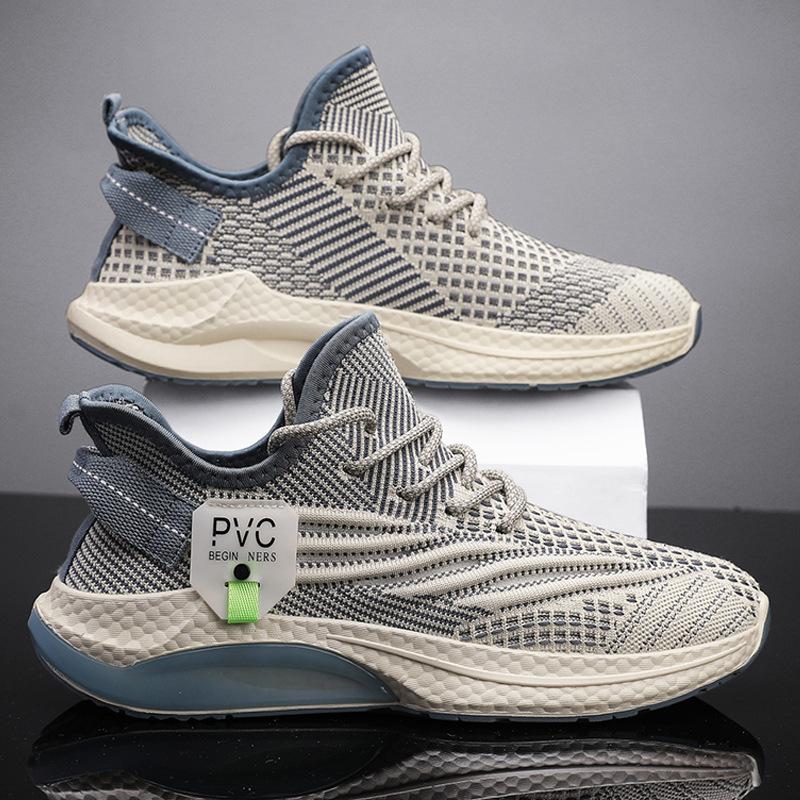 New Summer Fly-woven Mesh Breathable Thin Lightweight Soft-soled Running Sports and Leisure Shoes