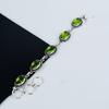 Fantastiskt Peridot Ädelsten Handgjort 925 Sterlingsilver Armband, Peridot Armband Till Fru , Unisex Armband Jubileumsgåva