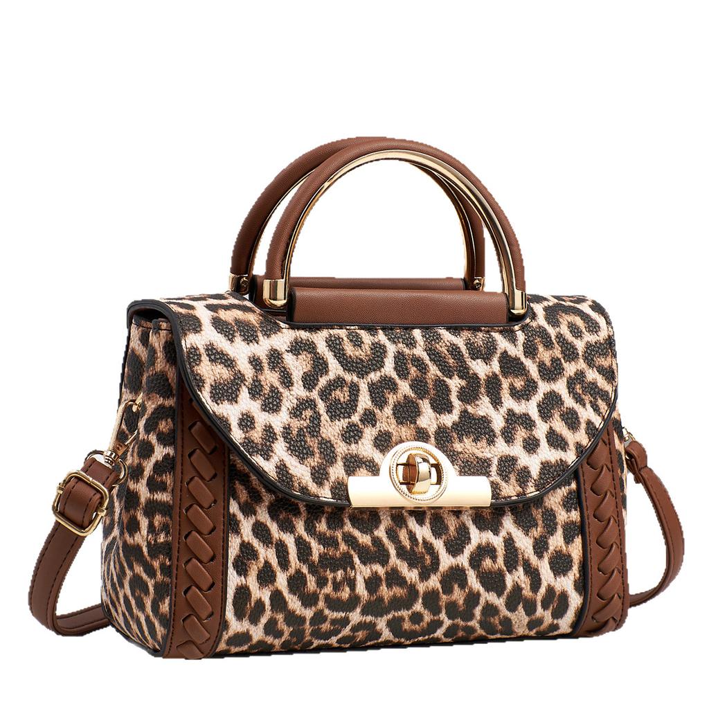 New Leopard Print Women's Crossbody Bag Fashion All-Match High-End Texture Small Square Bag