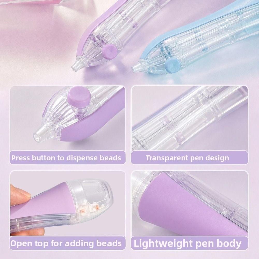 2.6mm Tip Fuse Bead Pen Automatic Press-Type Bead Pen Bead Positioning Pen Beading Crafts Tool