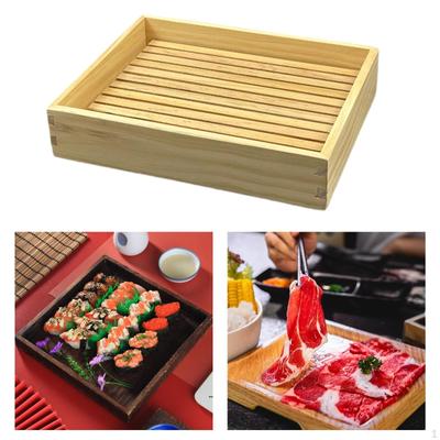 Wood Bread Board Bakery Cake Tray Cutting Removable Crumb Catcher with Holder Breakfast