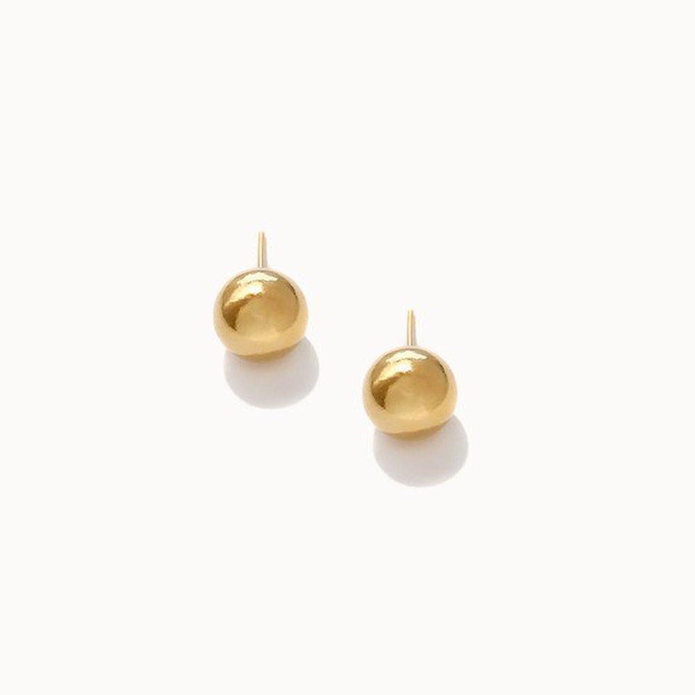J.Lauren M03383 Daily Gold Silver Ball Earrings _8mm