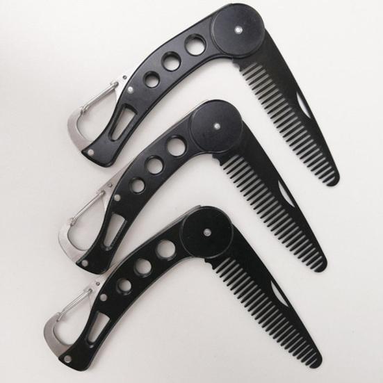Pocket Size Stainless Steel Beard Comb Brush Shaving Men Mustache Shaping Tool