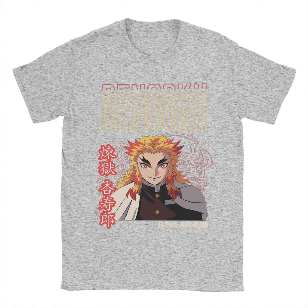 Hipster Rengoku Kyojuro Demons Slayers Tshirt For Unisex Crewneck 100 Cotton T Shirts Short Sleeve Tees Gift Idea Tops