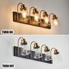 Europe Vintage Bronze Wall Light   Glass Shade Bedroom Bathroom Toilet Makeup Mirror Front Lamp E14 Bulb Replacable
