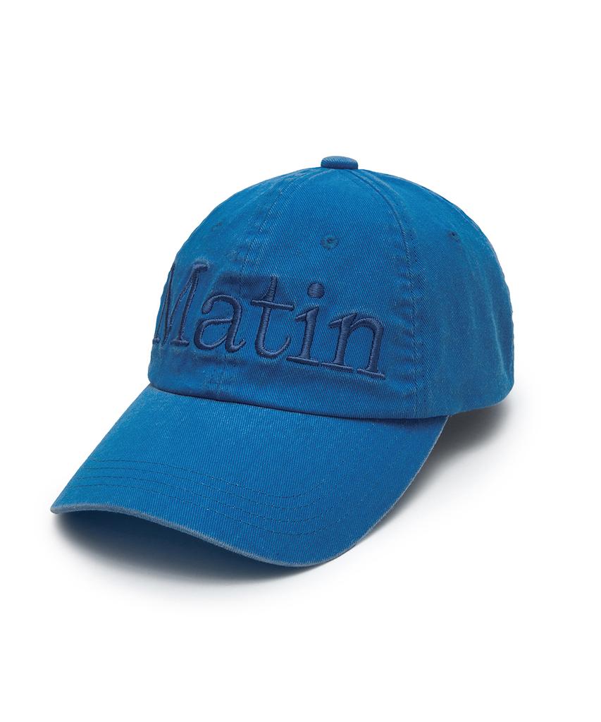 Mattengkim Matin Logo Washed Ball Cap In Blue