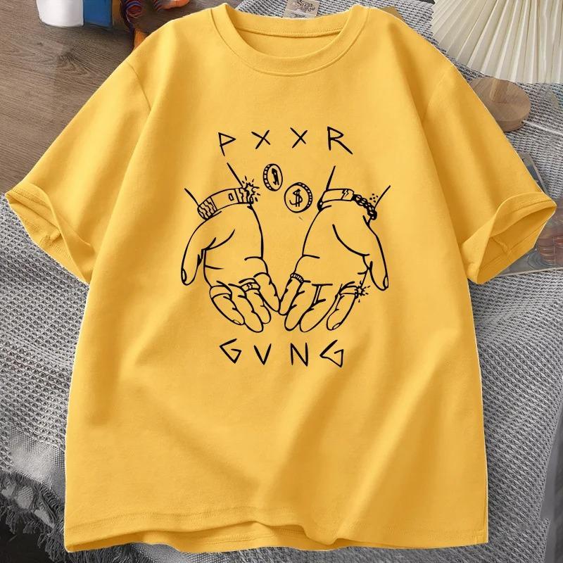 

Pxxr Gvng The White Family T-shirts O Neck Oversized Tshirt WOMEN Cotton Short Sleeve Tee Shirt Summer Graphic Tees Streetwear 4XL