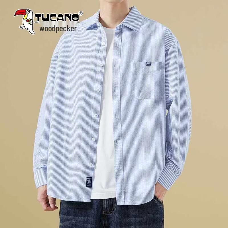 TUCANO Men s Striped Long-Sleeve Casual Shirt M