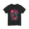 Funny Alien and BigfooT Shirt, Campfire Moon UFO Adventure Hiking T Shirt