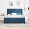 Box Spring Bed with Headboard Blue 180 x 200 cm Fabric