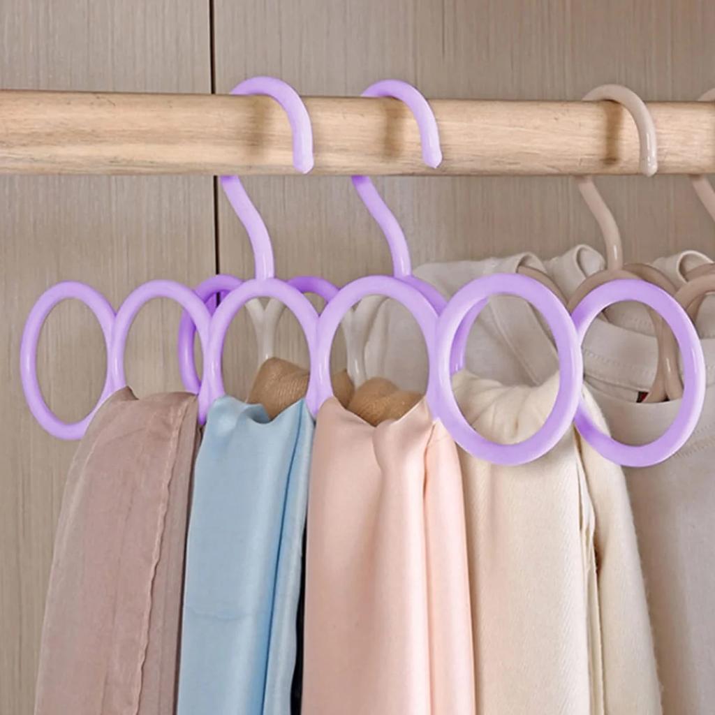 1pc-Plastic Solid Pants Hanger Multifunctional Hanger Pants Hanger Scarf Storage Hange