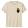 Happy Puppy In Pocket Dogs Animals Unisexs TShirt Unisexs Tee Graphic Unisex Top
