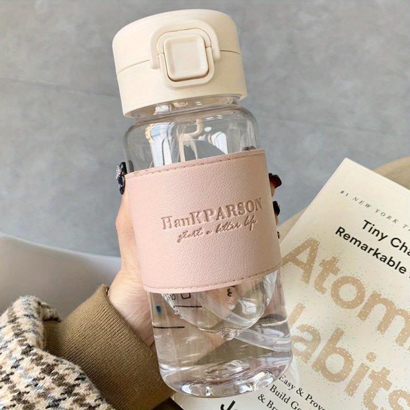 

1 бутылка для воды для занятий спортом на открытом воздухе, термостойкий пластиковый стакан для воды для студентов, с трубочкой, подходит как для мужчин, так и для женщин 500Ml розовый