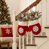 2025 Christmas Garland Glove Shaped Simulated Flower Wreath Window Door Gate Hanging Ornaments Xmas Navidad Party Decoration