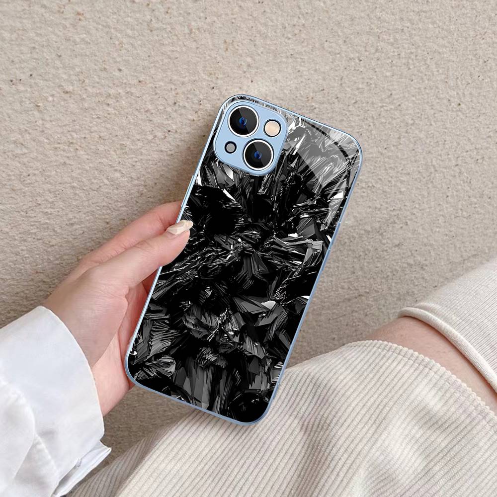 

Forged Carbon Fundas Tempered Glass For Iphone 14 13 12 11 Pro Mini XS MAX 14Plus X XS XR Fundas iphone XR