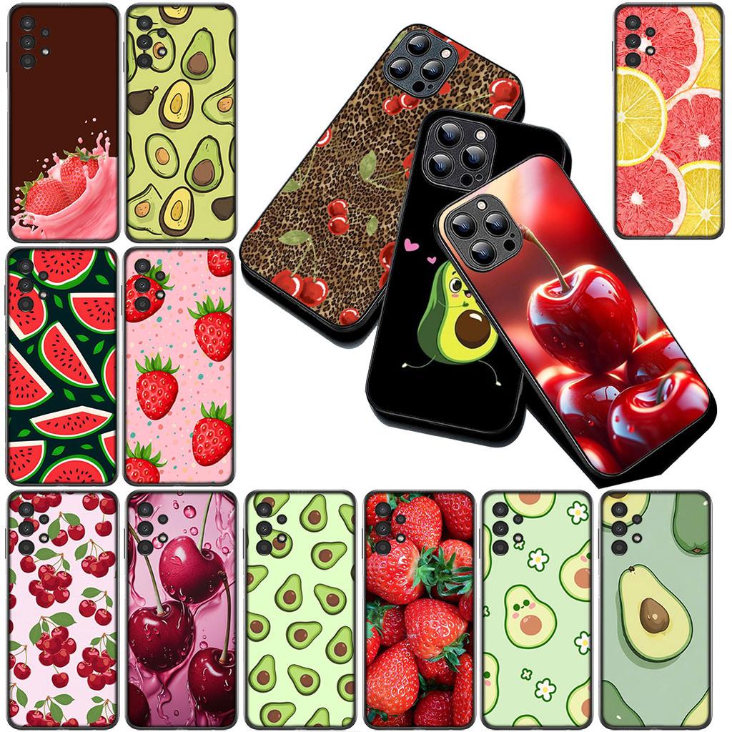 Cover for Motorola Moto G55 G45 G75 G85 G35 Edge 50 30 Fusion 40 NEO Ultra Pro Phone Case Cherry Strawberry fruit Summer Avocado