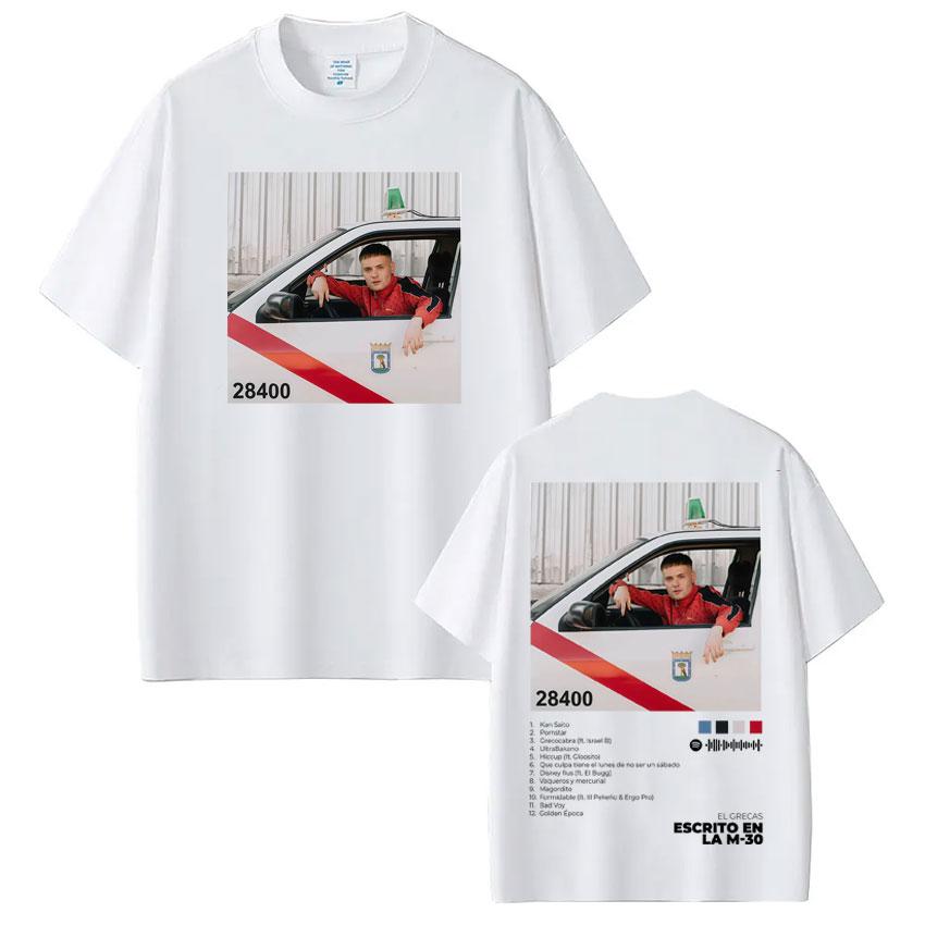 Rapper Grecas Tour Album Print Tshirts Men Women Fashion Luxury Tshirt Casual Short Sleeve Cotton High Quality Tee Shirts