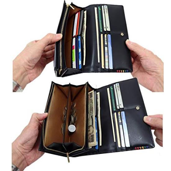 Castelbajac Long Wallet, Chest, Cowhide Leather, Men's and Women's, 27604 (Black)