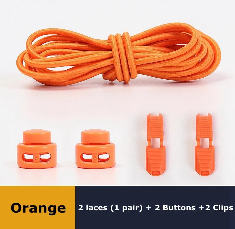 No Tie Shoe Laces Suitable for All Shoes Round Spring Lock Elastic Shoelaces Quick Wear in 1 Second Hiking Sports Lazy Shoelace