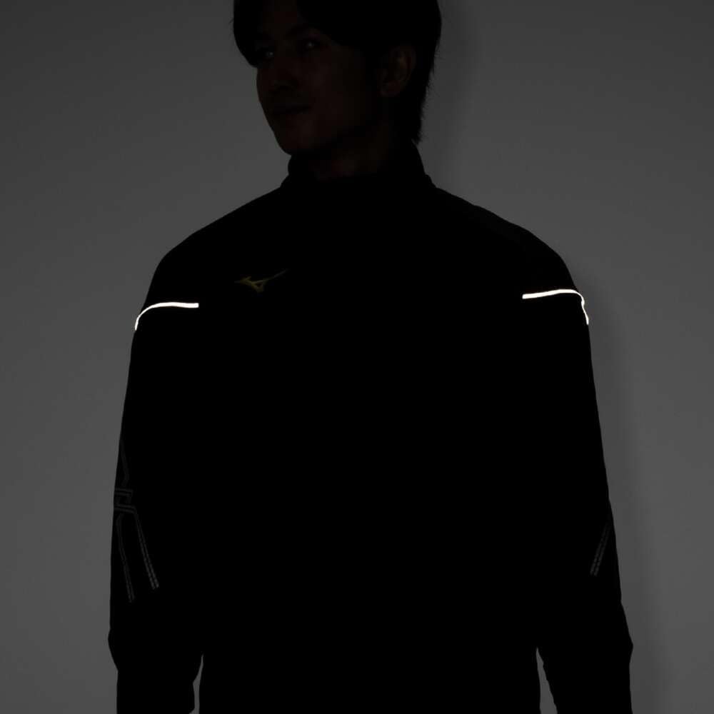 Mizuno Breath Thermo Training Warmer Jacket with and Windproof Black x Size L MC-LINE Moisture-Wicking, Heat-Generating, Water-Repellent, Lining,