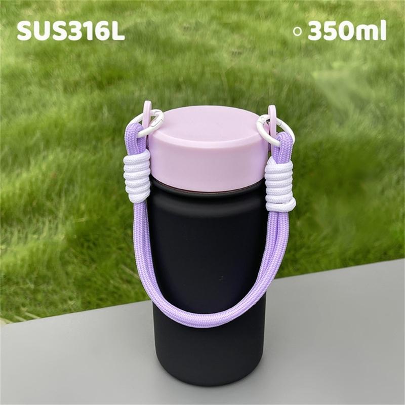 Thermosbekers 350ml Draagbaar Ontwerp met Handvat Lekvrij Geïsoleerde Tumblers Voor Sportschool Kantoor Dagelijks Gebruik