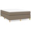 Maison Exclusive - Sommier à lattes de lit avec matelas Taupe 140x190 cm Tissu