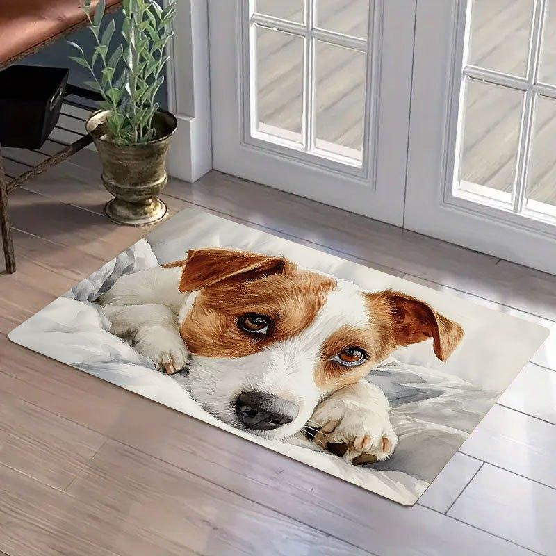 1Pcs Anti Fatigue Door Rugs, Jack Russell Terrier Print Waterproof Non-Slip Thick Cushioned Door Mat Heavy Duty Comfort Standing Mat for Door