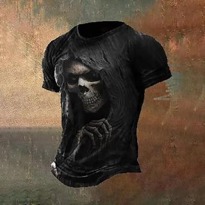 Lebka Horor 3D Tištěná Trička Pánská Dámská Ležérní Móda Streetwear Oversized Krátký Rukáv Tričko Dětská Trička Topy Pánské Oblečení