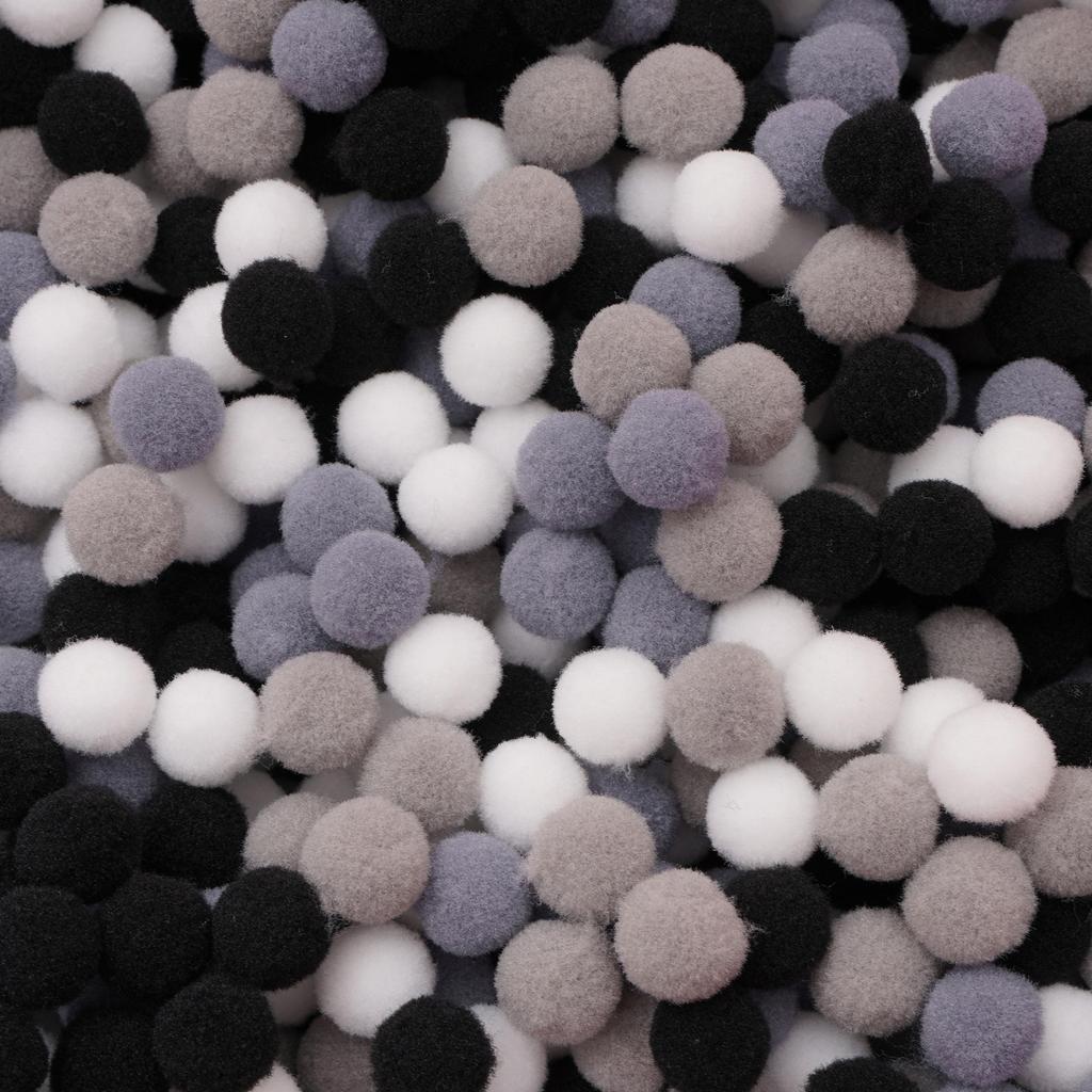 20-200 Stück Bunte Pompon-Plüschbälle Gemischte Farbe Kreatives Kinder-Handarbeitsmaterial Glitzer-Schaumstoffball DIY Bastelbedarf