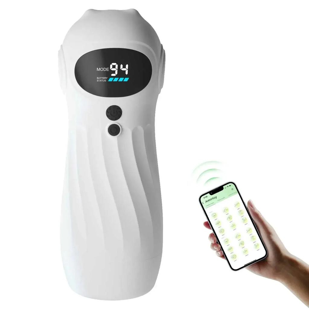 Automatic Suction Male Masturbator Vibration APP Controls Masturbation Cup Adult Endurance Exercise Pocket Pussy Men Sex Toy 18+