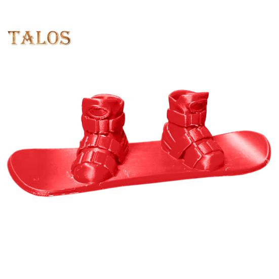 

3D-печатный мини-сноуборд, прочный ботинок, лыжная доска, игрушка, статуэтка, скульптура, домашний офис, настольное украшение, украшение красный