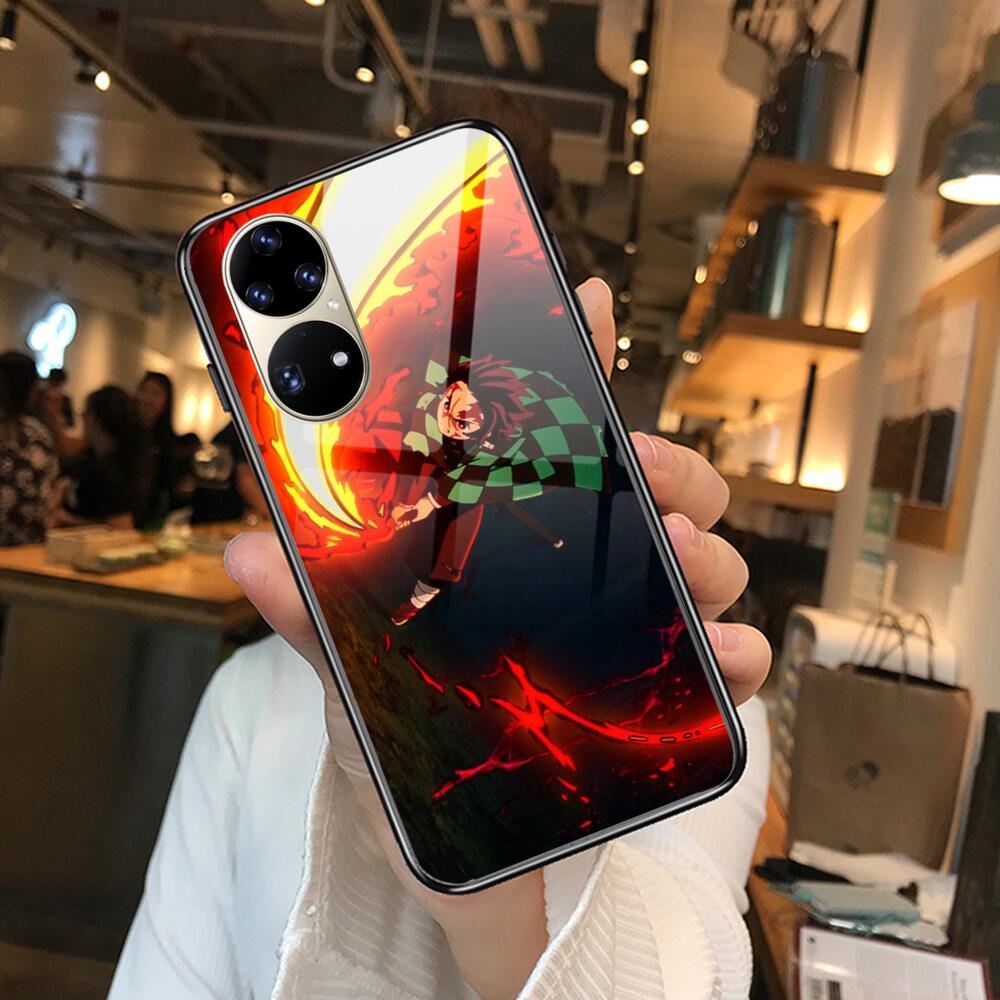 Kamado Nezuko Kimetsu No Yaiba Demon Slayer TPU Soft Tempered Glass Phone Case Casev For Huawei P40 Pro lite 5G P30 P Smart Z 20