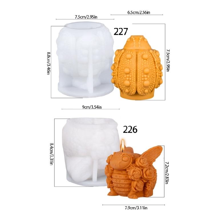 Insect Silicone Candle Molds for Making Candle Soap Making Mold Insect Shape Silicone Molds for Epoxy Resin Craft
